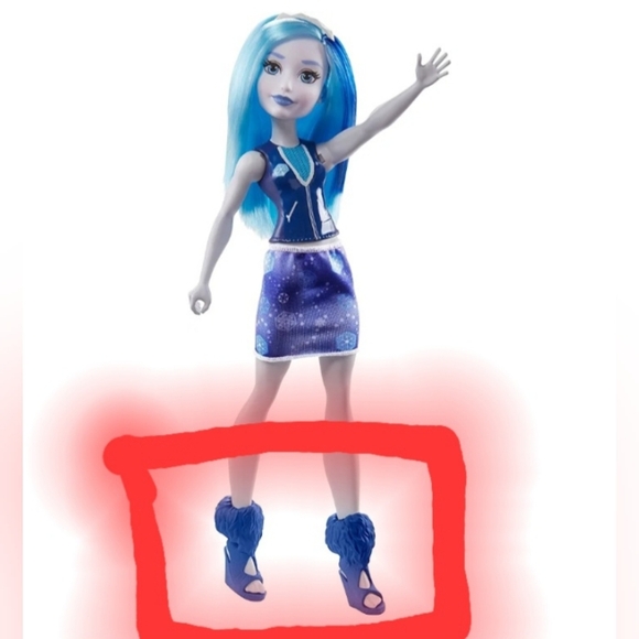 DC Super Hero Girls Frost Blue Wedge Heel Boots *Shoes Only* - Picture 7 of 7